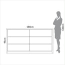 Cômoda 6 Gavetas em MDF - Branco e Amadeirado